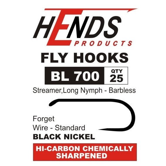 Hends Barbless Hooks BL 700 Streamer/Long Nymph